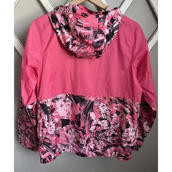 The North Face Girl’s XL 18 Full Zip Hooded Windbreaker Jacket - Pink - Picture 6 of 8